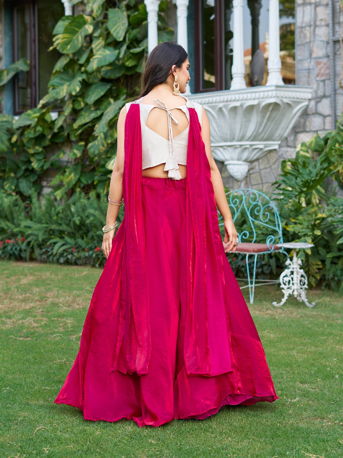 Modern Pink Fendy Silk Lehenga Choli With Dupatta Set
